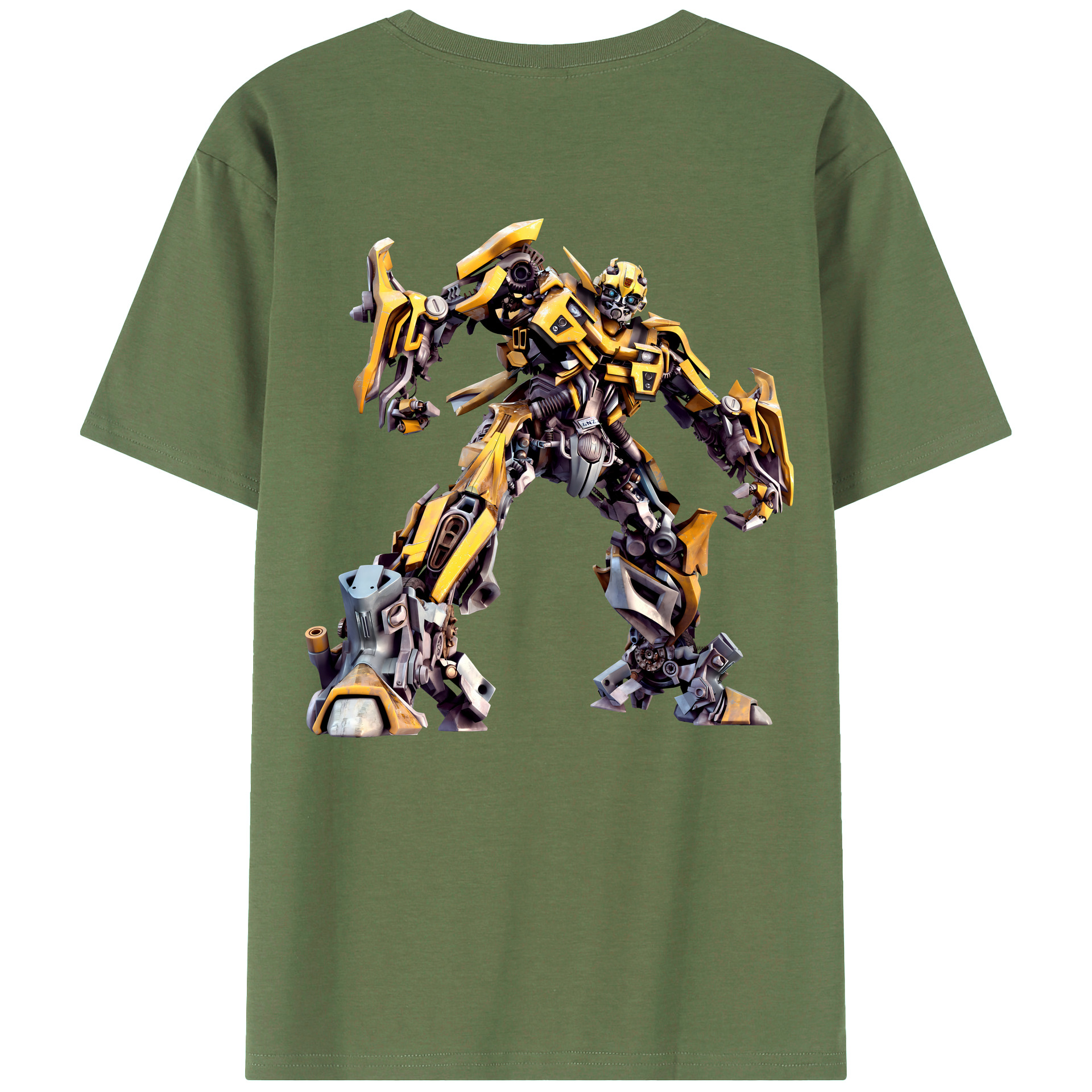 （画像用） Transformers トランスフォーマー 綿100％ メンズ半袖Tシャツ（バックプリント） 通気性